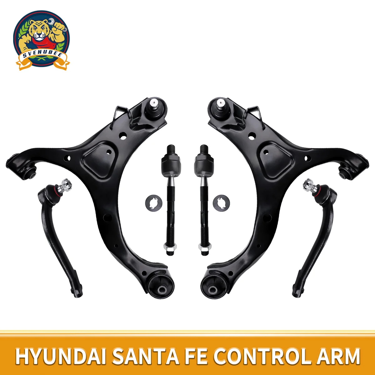 Svenubee 6pcs Front Lower Control Arms Suspension Kit for Hyundai Santa Fe Kia Sorent 2007 2008 2009 2010 2011 2012 2013