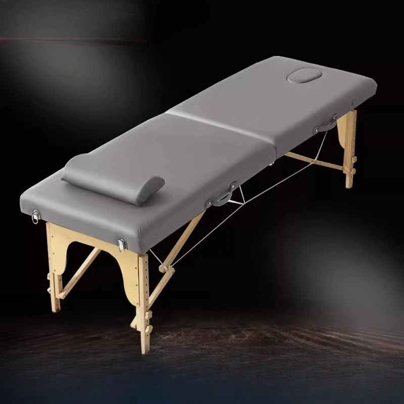 دلك طاولات التدليك المحمولة الرعاية الصحية الوشم نقل خشب الزان طاولات التدليك الطبية بولي Leather أثاث من الجلد Mát-xa Giày MHAMC #1