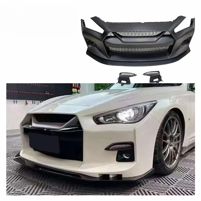 

For Infiniti Q50 LB Style Front Bumper Body Kit Q50 Upgrade Front Bumper Front Lip Kit