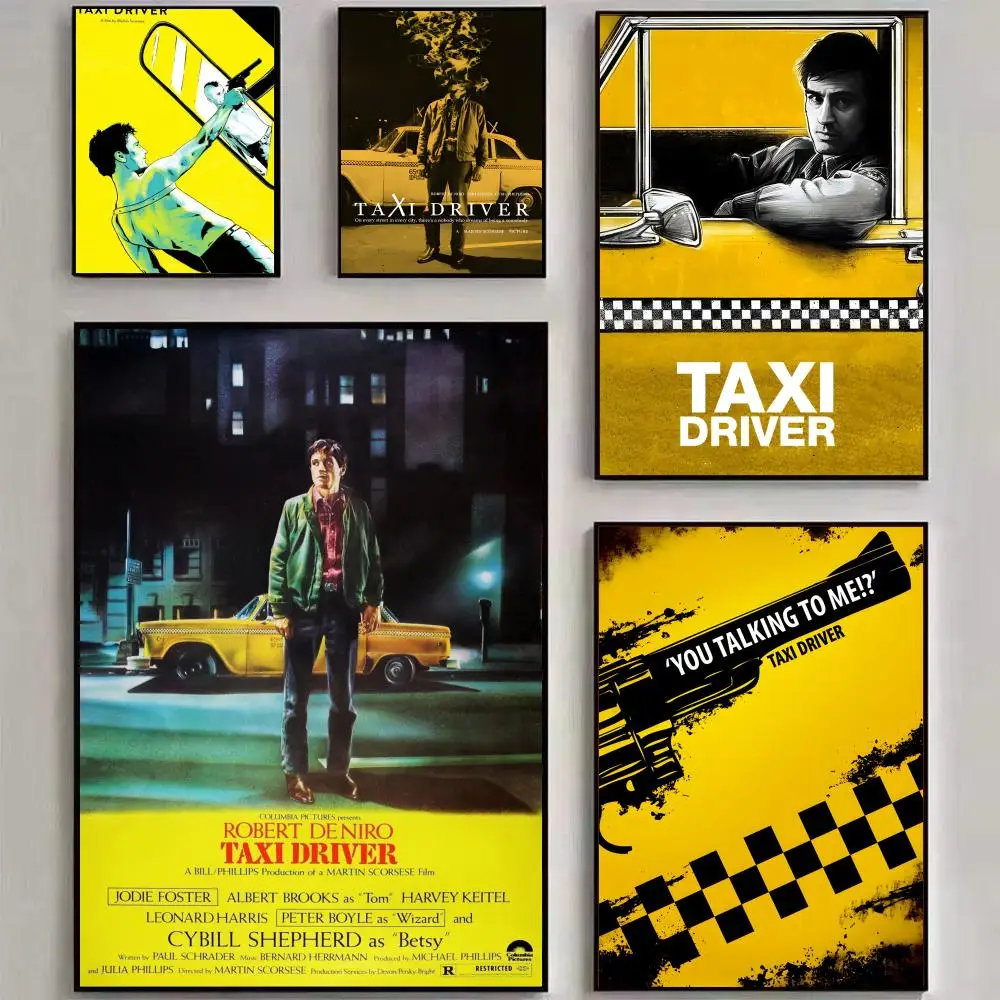Krimi-Thriller-Filme, Taxi Driver Poster, Wandkunstdruck, geeignet für Wohnzimmer, Schlafzimmer, Bar, Salon, Heimdekoration, Geschenk