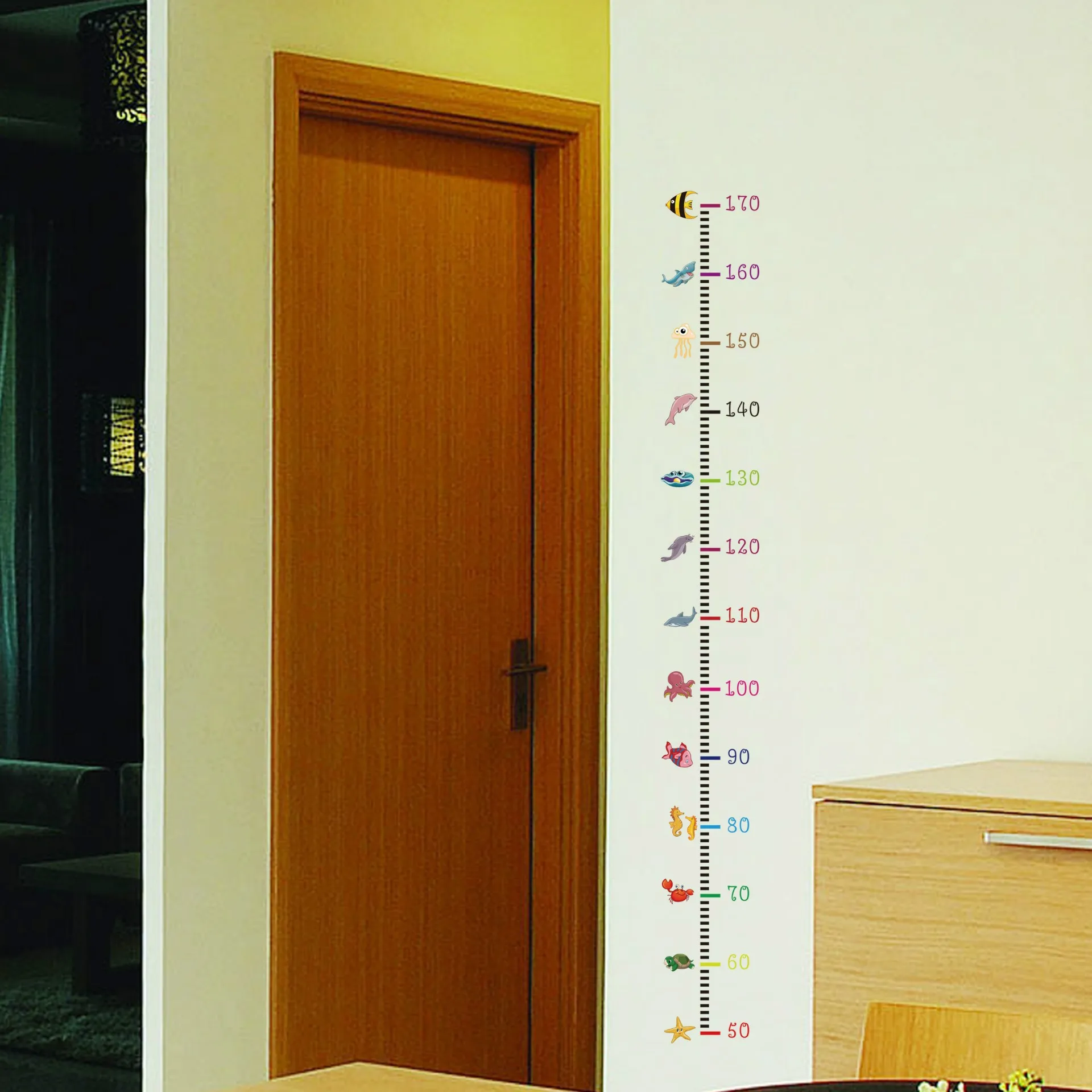 

Simple Cartoon Animal Height Sticker, Home Children's Wall Sticker