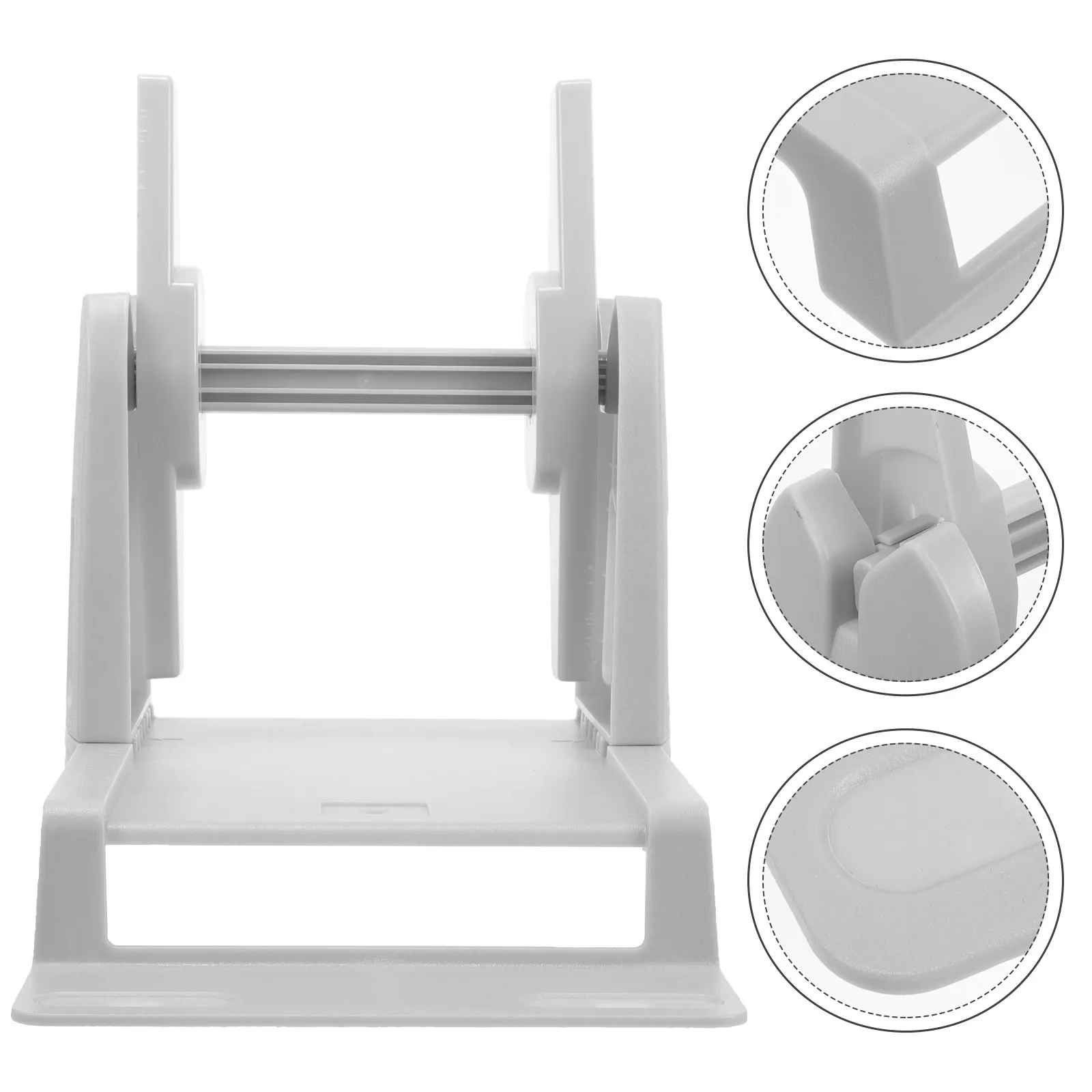 Portable Thermal Label Holder for Printer Supplies – Manual Plastic Roll Rack for Heat Transfer Paper