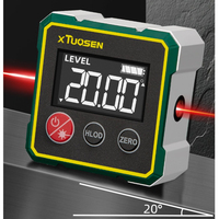 Laser Digital Display Inclinometer Mini Magnetic Protractor Level Ruler Angle Slope 0-90° for Woodworking Saw Measurement Tool