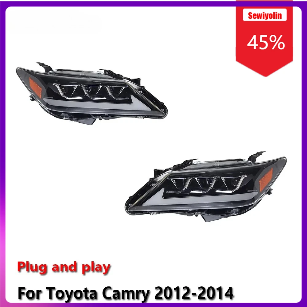 

Автомобильные светодиодные лампы Sewiyolin в сборе для Toyota Camry 2012-2014, противотуманные фары DRL, стоп-сигнал поворота