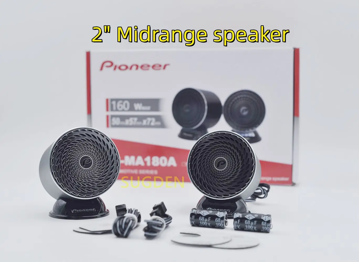 pioneer 2-inch car speaker MID Tweeter 160W MA180A Car instrument panel medium speaker with aluminum base host direct push
