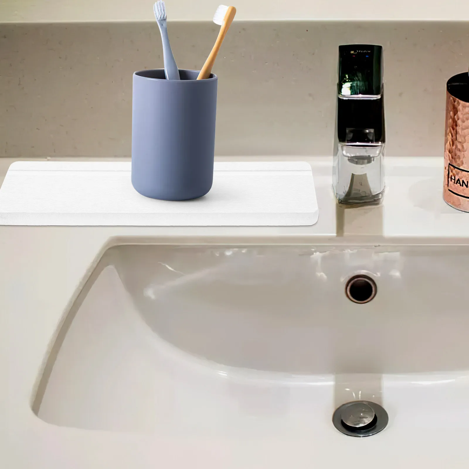 Water Absorbent Diatomite Coaster Soap Holder Mat Non Slip Kitchen Bathroom Bathtub Countertop Absorbent Pad for Drinks Cups