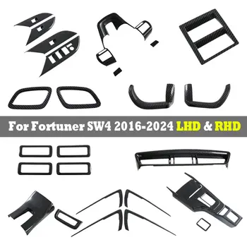 適用於豐田Fortuner 2016-2025的汽車換檔面板蓋板,ABS碳纖維內飾,中控台換檔面板蓋板貼紙 10 最佳銷售 碳纖維豐田Fortuner - №10