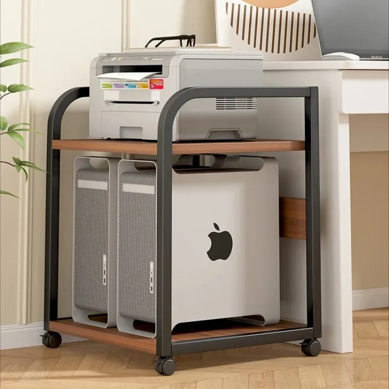 

Floor Standing Printer Storage Rack, Office File Organizer Cabinet, Multi-Tier Bookshelf for Home, Study Room Storage Shelf