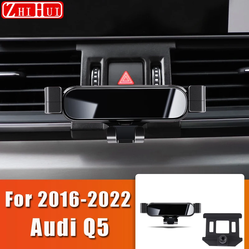 

Car Styling Mobile Phone Holder For Audi Q5 8R FY 2009-2022 Air Vent Mount Gravity Bracket Stand Auto Accessories