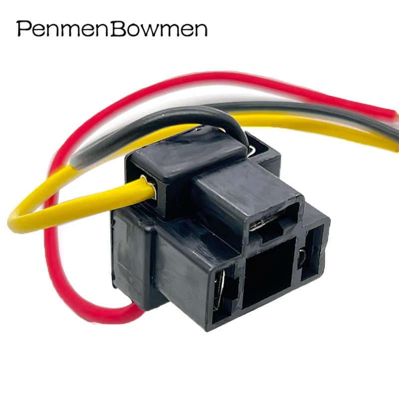 1 Set 3 Pin Car H4 Lamp Holder Modification Parts Motorcycle Headlight Power Electrical Cable Connector Female Wire Harness Plug