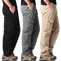 Pantalones Cargo de talla grande para hombre, pantalones informales holgados con múltiples bolsillos, pantalones de algodón de alta calidad, pantalones largos para correr para hombre 5XL 6XL