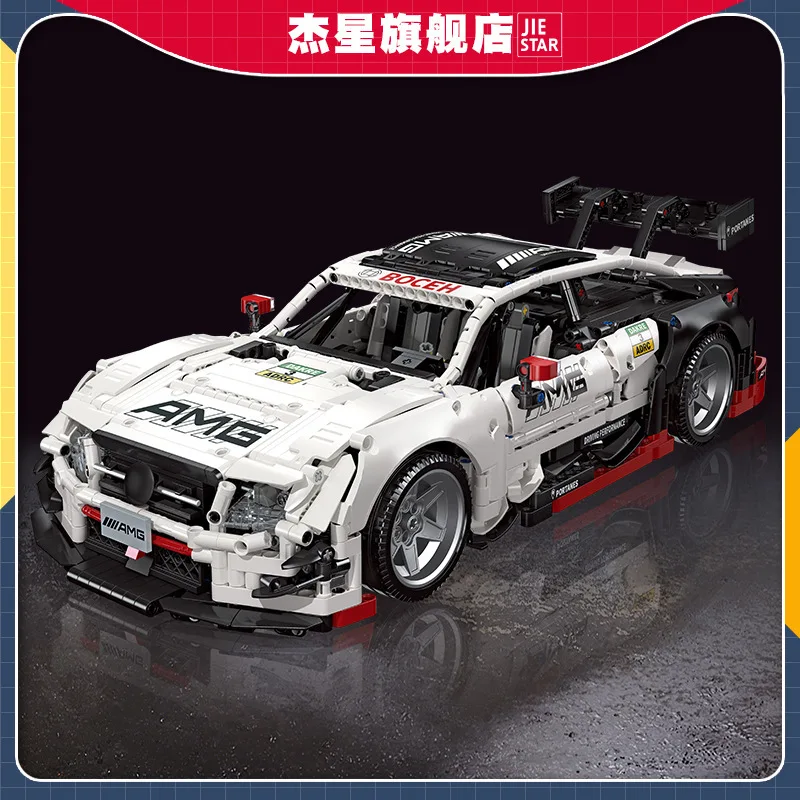 

JX58010 AMG Racing Car Model DIY Building Blocks High Difficulty Assembly Toy 2489pcs