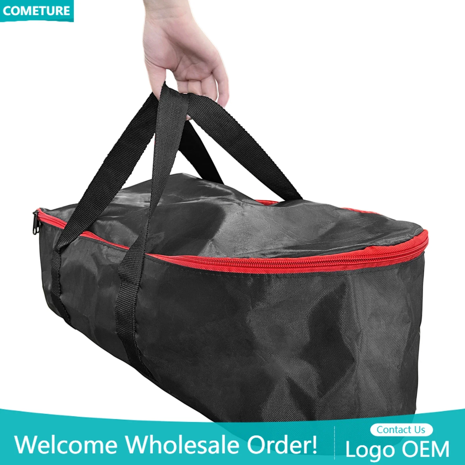 

Fishing Boat Bag Large Capacity Double Zippers Carry Water Repellent Fishing Boat Storage Fishing HandBag