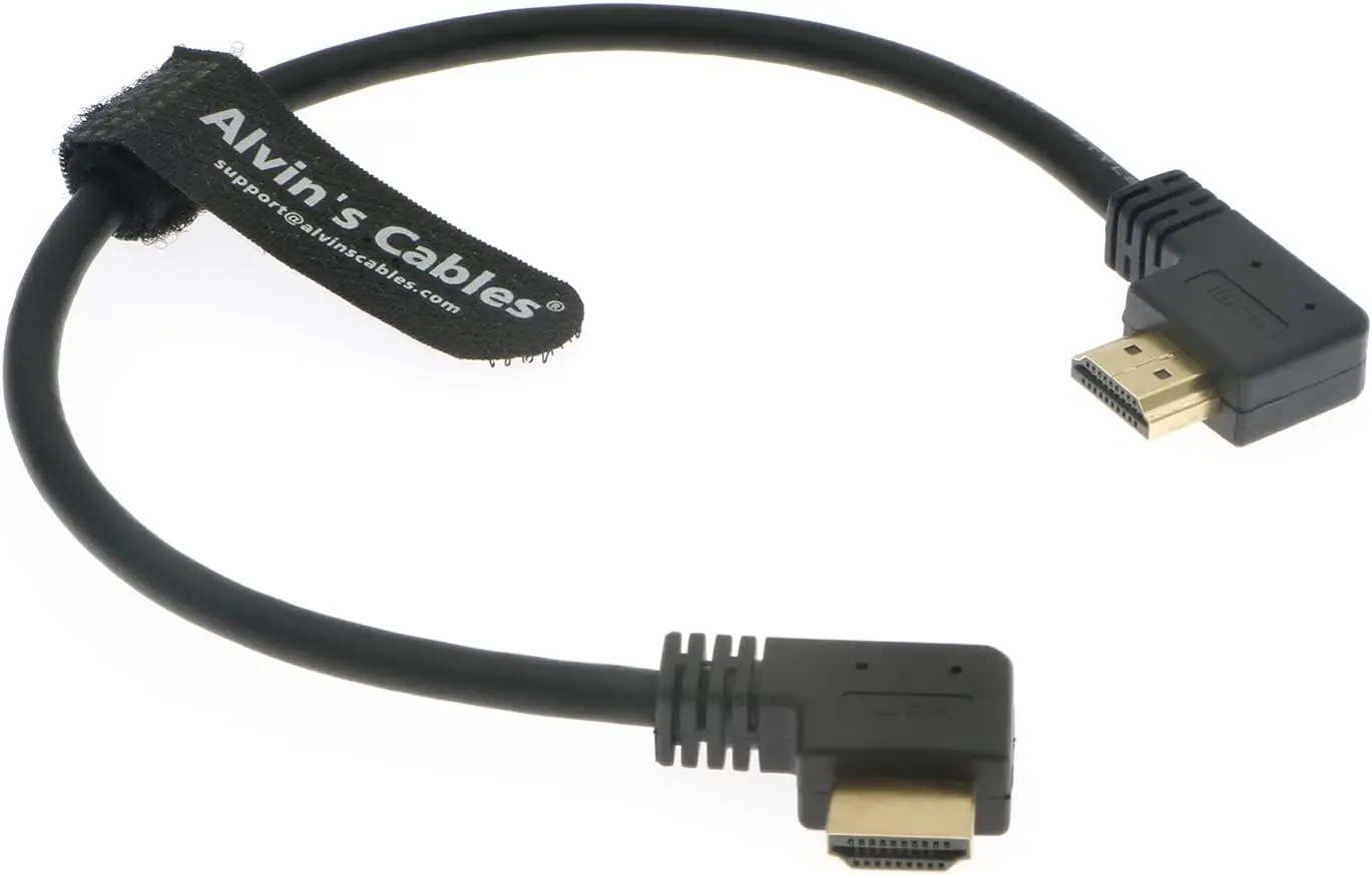 

Alvin's Cables 8K HDMI 2.1 High-Speed Cable, Left to Right Angle HDMI Cable for Atomos Ninja 8K@60Hz 4K@120Hz for Feelworld,for