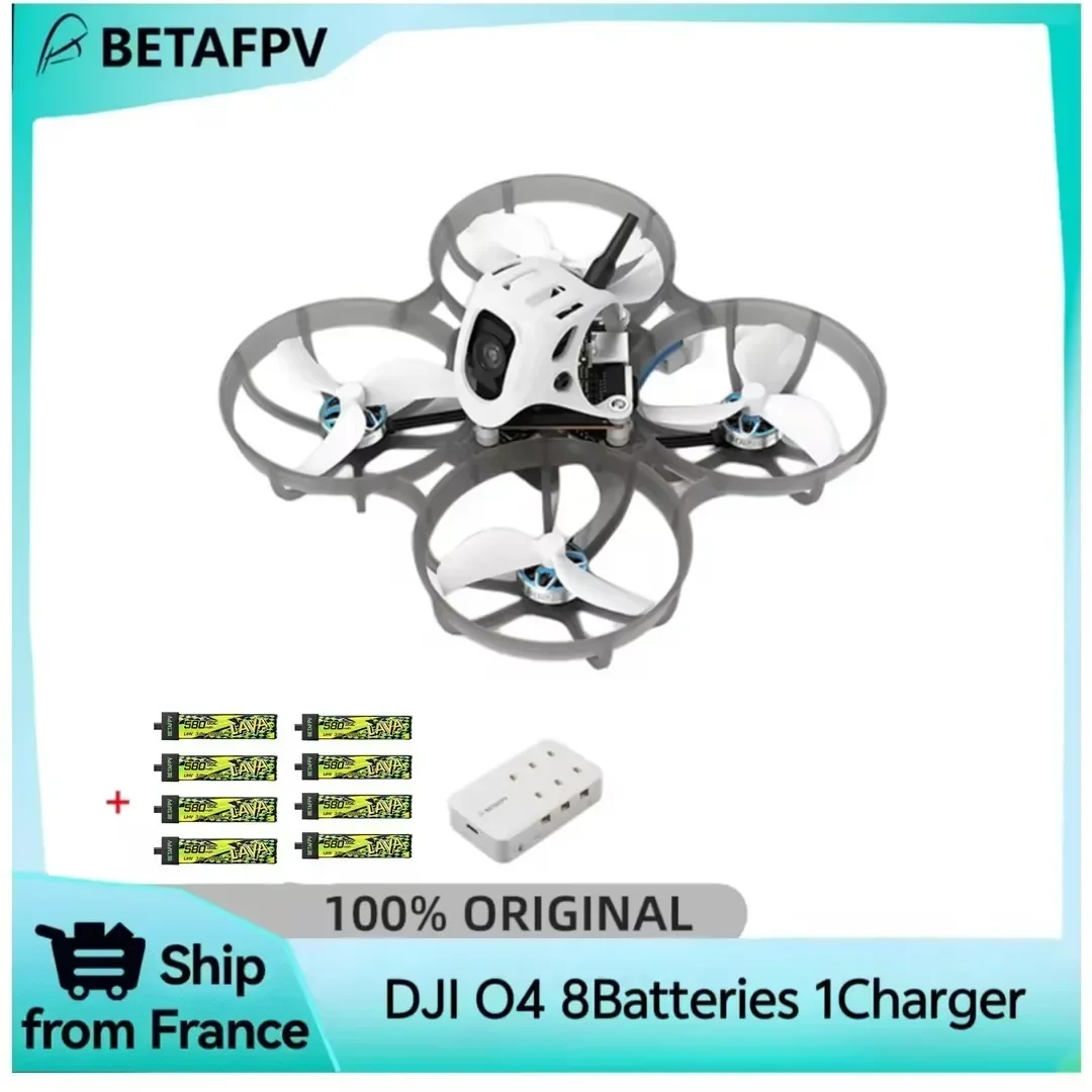 Drone quadricoptère RC BETAFPV Meteor75 Pro O4 Brushless Whoop avec 8 batteries 580mAh et chargeur 6-en-1