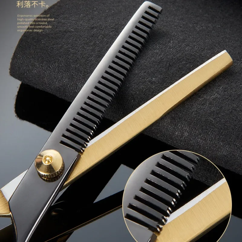 Profession elle Haars ch neides chere, Home Haars ch neiden Friseur/Salon Ausdünnung schere, Edelstahl Friseur schwarz golden