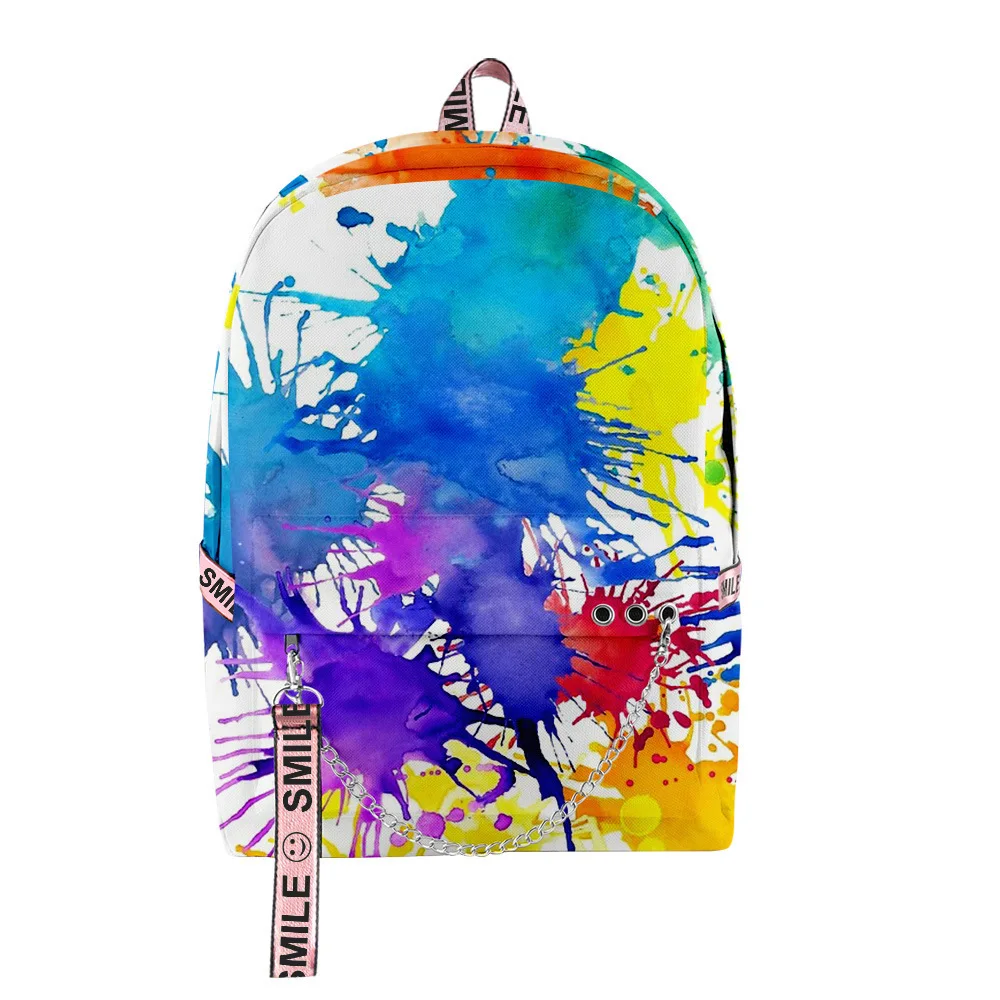 

Classic Novelty Colourful Tie dye Student School Bags Unisex 3D Print Oxford Waterproof Notebook multifunction Travel Backpacks