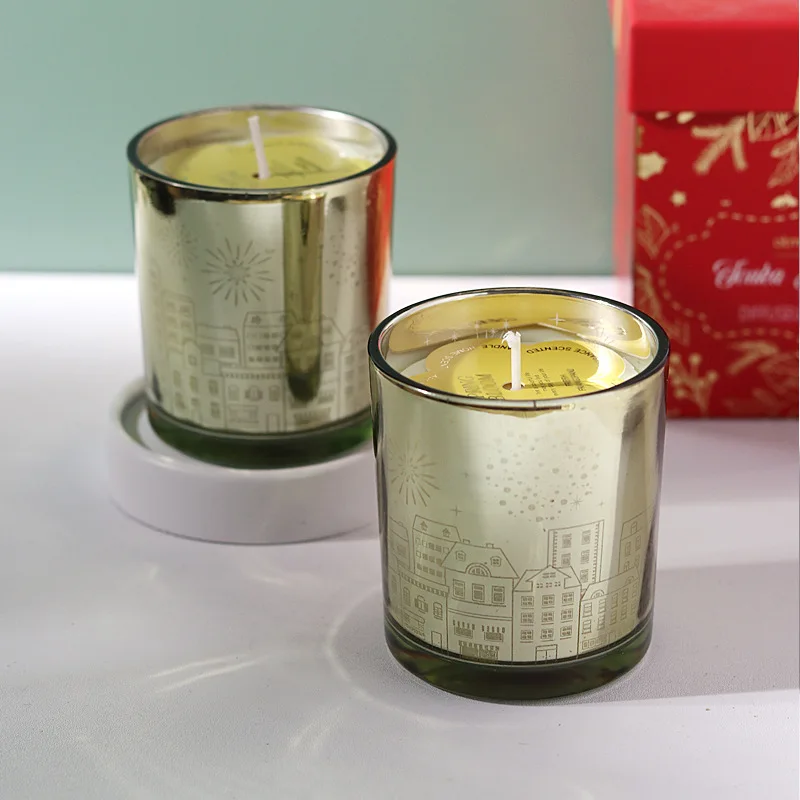 

Aromatherapy Candle Starlight Street View Handmade Candle Glass Laser Aromatherapy Candle