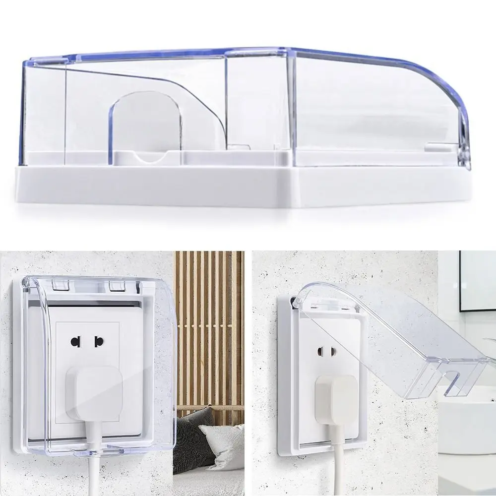 Portable 86 Type Switch Protective Cover Splash-Proof Box Power Outlet Electric Plug Cover Kids Safety Socket Protector Home image 2