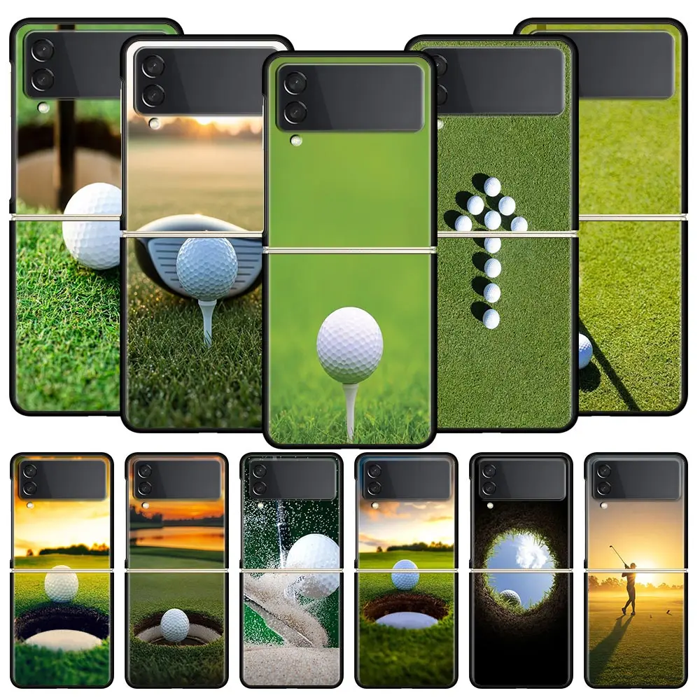 Funda de teléfono deportiva de Golf para Samsung Galaxy Z Flip3 Flip4 Flip5, carcasa para Z Flip 3 4 5 6 7, funda trasera plegable dura