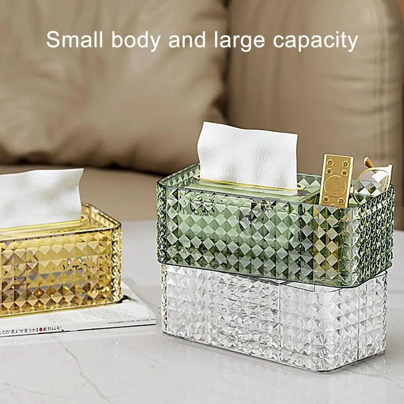 Tissue Box Cover Luxury Tissue Holder Quality Tissue Box Holder Rectangular Storage Tray Nordic Style Light For Key Paper Tissue