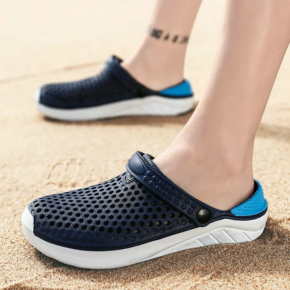 Mode Sport Sandales De Plage Hommes Anti Slip Épaisse Semelle Slide Pantoufles Léger D'été Tongs Jardin Chaussures D'eau