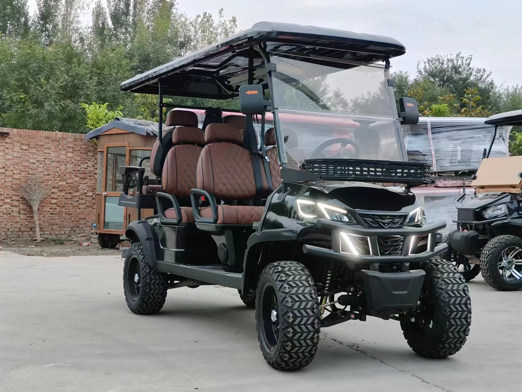 عربة جولف كهربائية صينية للبيع 48 فولت/60 فولت/72 فولت ليثيوم مخصص 4 مقاعد عربات جولف كهربائية على الطرق الوعرة عربة جولف #4