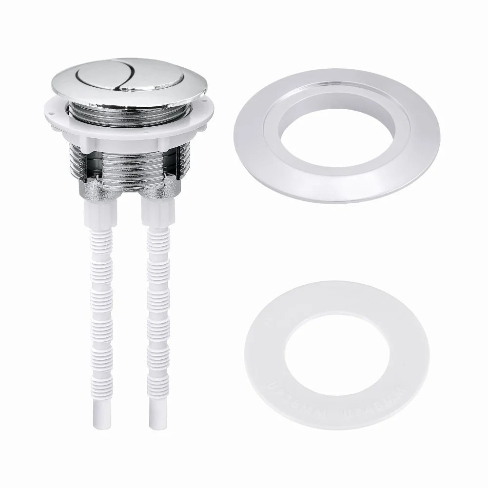 

Toilet Tank Dual Flush Button Suitable for 38mm 48mm 58mm Toilet Covers with Conversion Patch for Size Adjustment