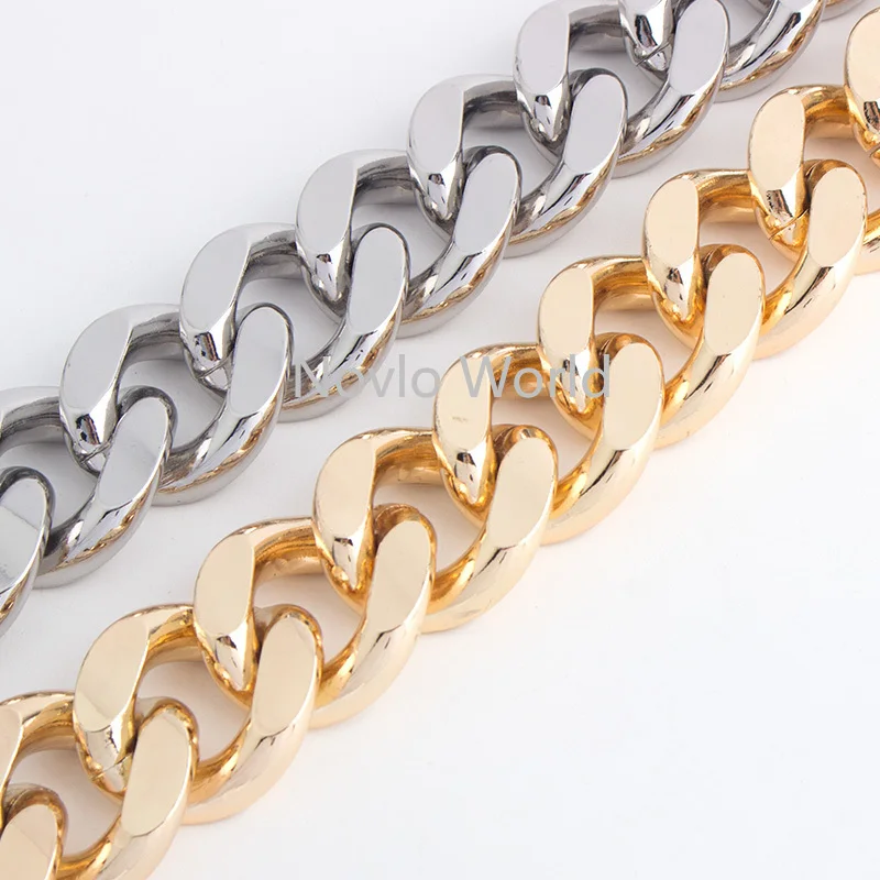 8mm Thick 30mm Width Metal Chain for Bag Strap Purse Chain Bags Straps for Crossbody Handbag Wallet Handle Bag Parts Accessories