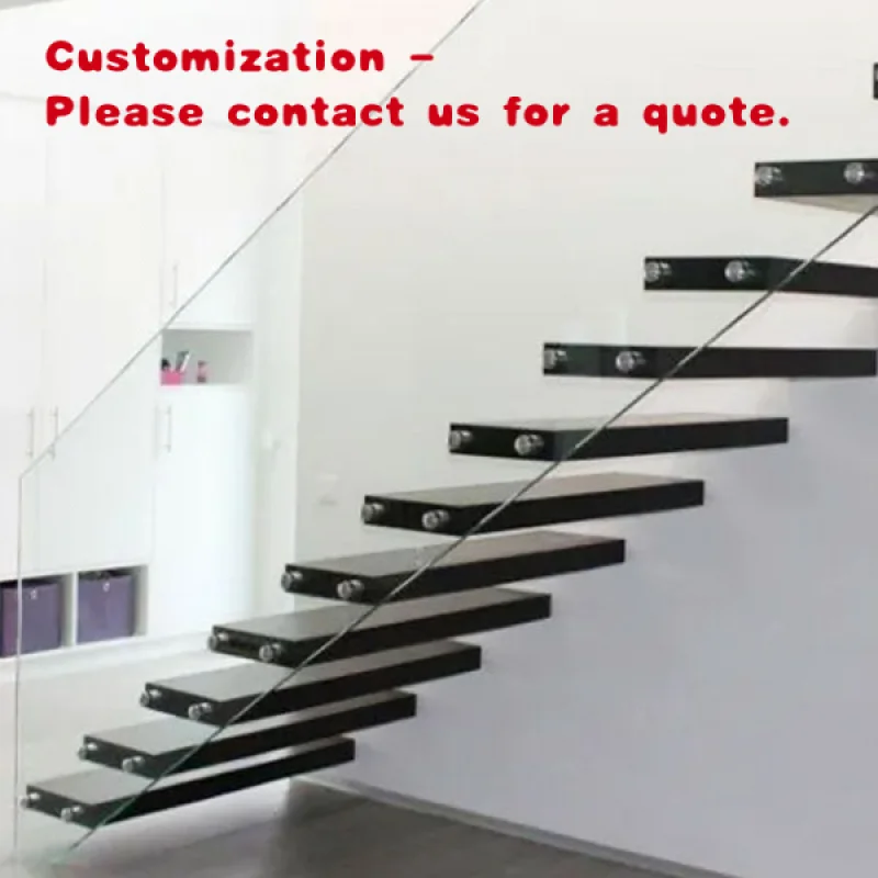 

custom.Floating Stairs Wooden Staircase Floating Straight Stairs Customized Interior Stairs