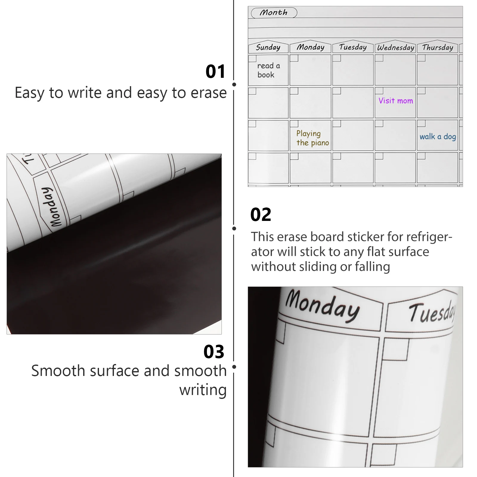 

Magnetic Schedule Fridge Note Fridge Magnetic Board Planner Cute Cartoon Design Erasable Whiteboard Plastic Sticker