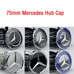 75MM Car Styling Wheel Center Covers Hub Caps Replacement For Mercedes Benz W211 W203 W204 W210 W124 AMG W202 CLA W212 W220 W205