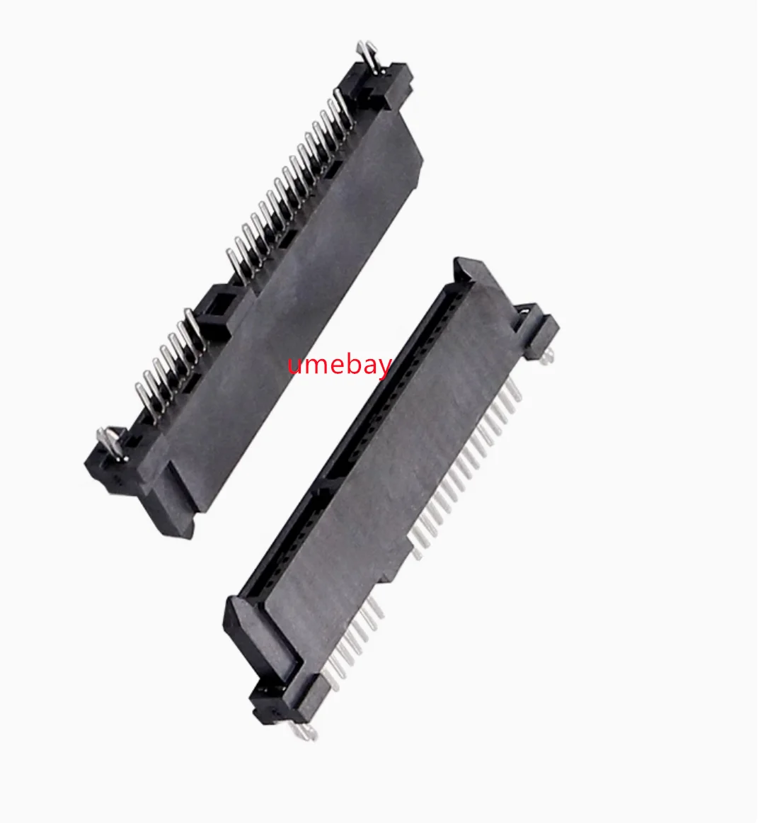 

50 шт., гнездовой разъем SATA7P + 15P, длинный корпус, однорядная, прямая вставка, 180 градусов, прямой штифт, фиксирующая лапка для гарпуна