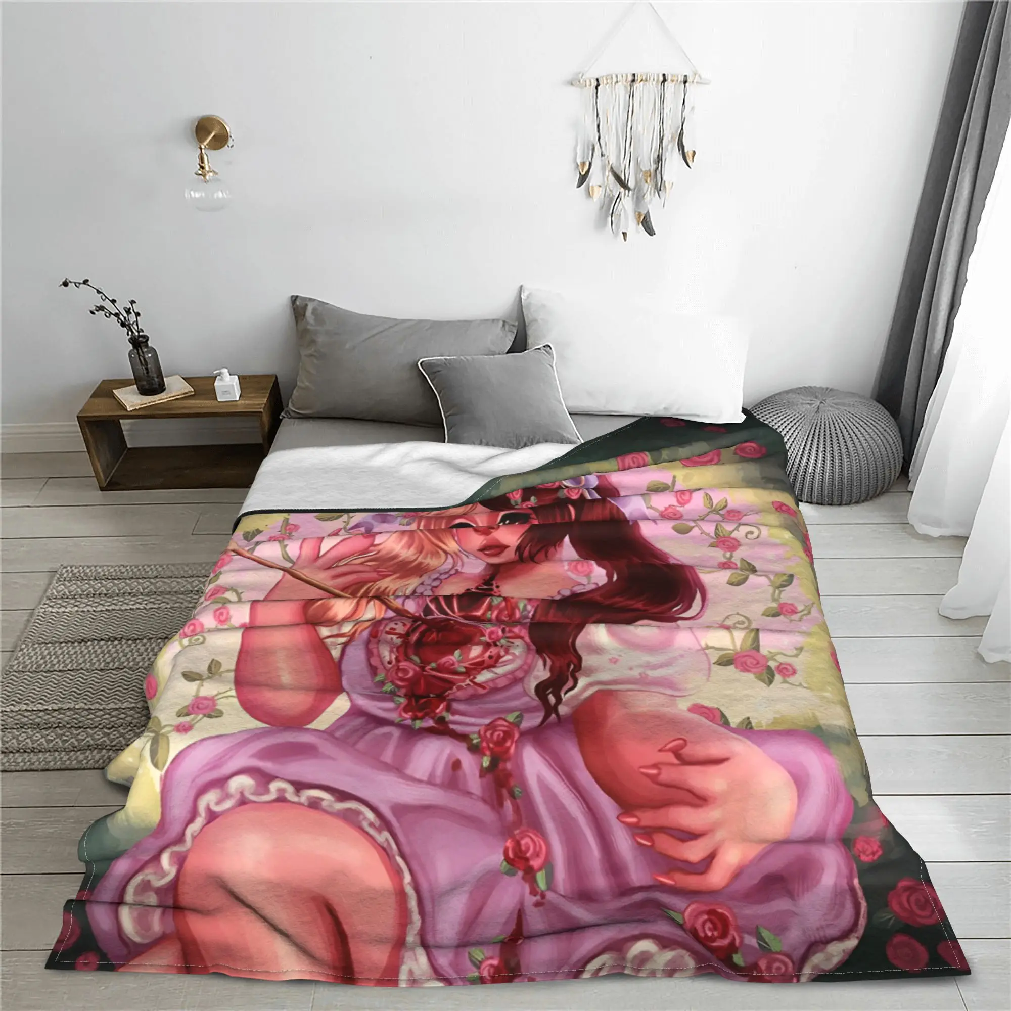 Melanie Martinez Blanket Cover Flannel Crybaby Music Ultra-Soft Throw Blanket for Home Couch Bed Rug