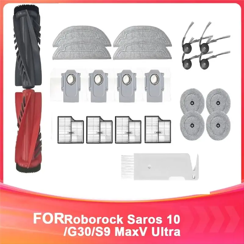 

A47T Replacement Accessory For Roborock 10/G30 Vacuum Cleaner Main Side Brush HEPA Filters Mop Pads Dust Bags