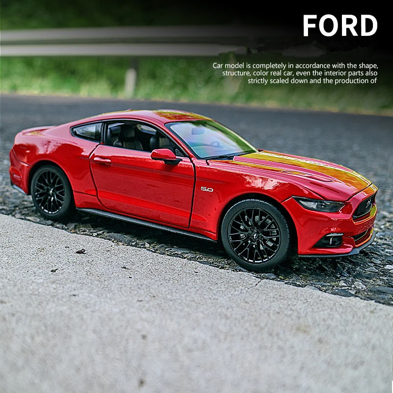 Welly 1:24 Ford Mustang GT Alloy Sports Car Model Diecast Metal Toy Car Model Simulation Collection Toy Gift Ornaments