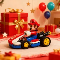 New Standard Kart Classic Game Racing Car Model Building Blocks 72037 City Car Assembly Bricks Toys for Kids Adult Birthday Gift