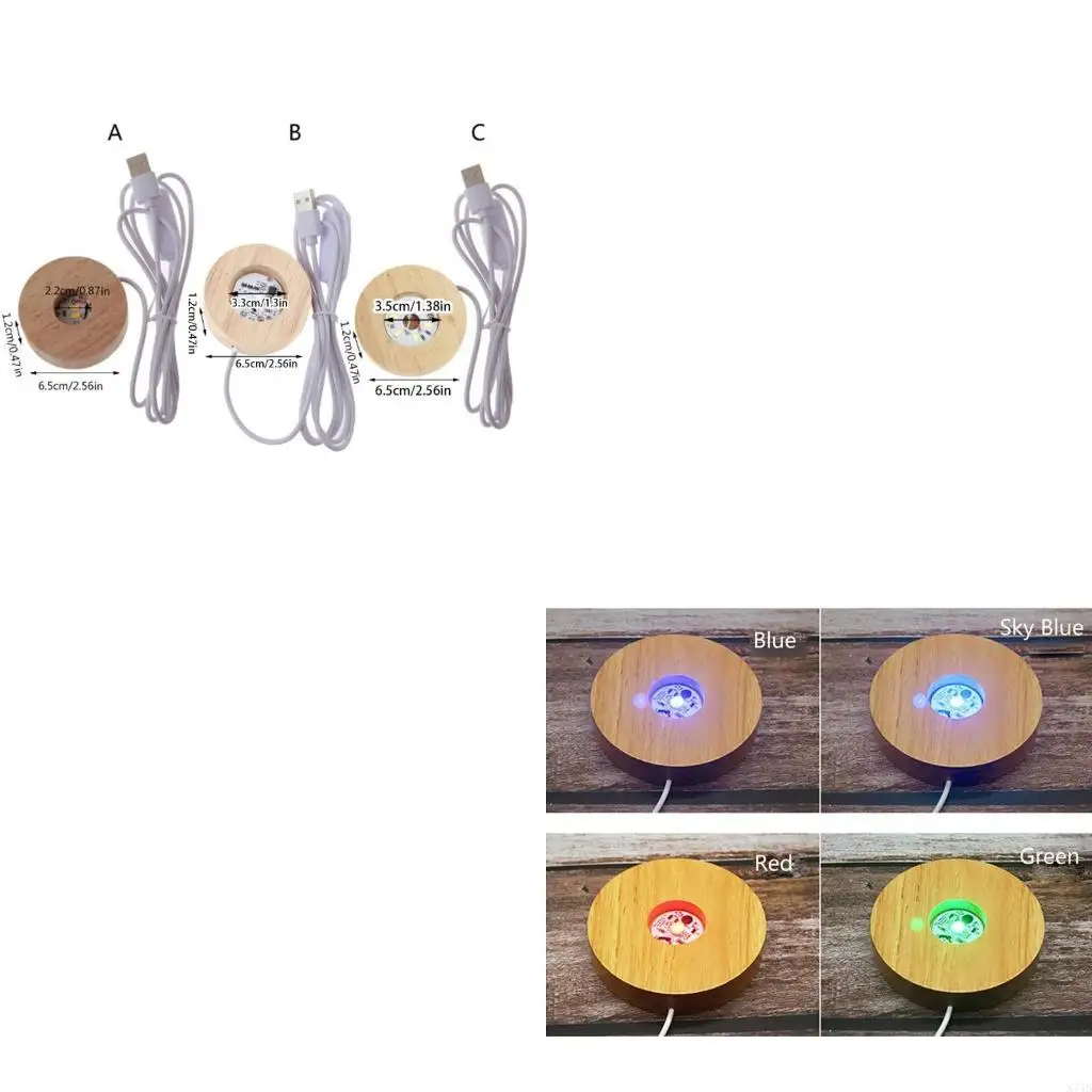 

LED Round Stand Base for Crystals/Glass Resin Art Ornament