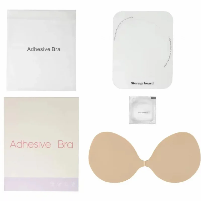 Nipple Covers Solid Color Invisible Seamless Push-up Excellent Sweat Resistance Wont slip Replaceable adhesive Silicone Bra