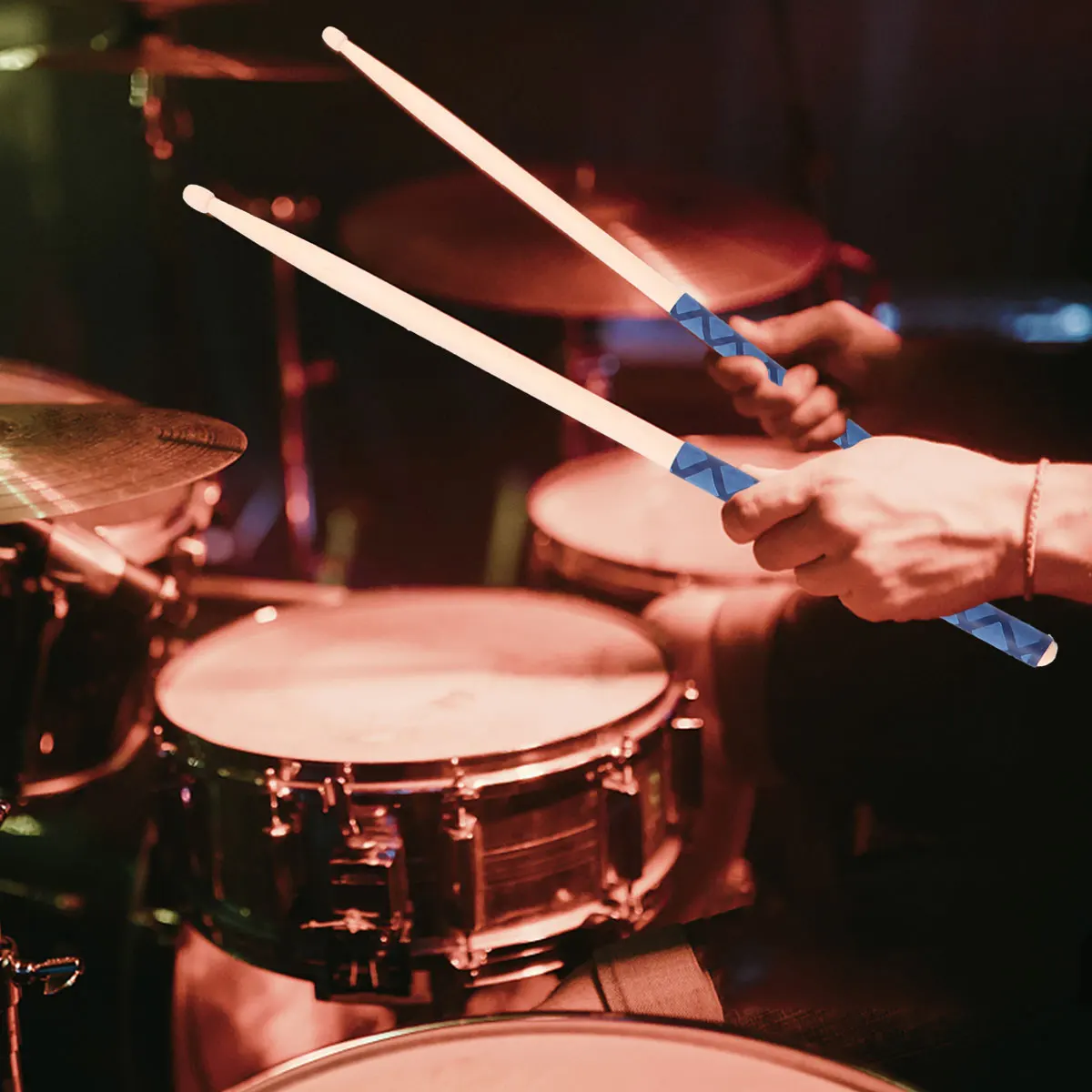 

5pcs Professional Maple Drumsticks For Drum Set Non-Slip Grip Ideal For Adults Beginners Students Musicians Cafes Concerts