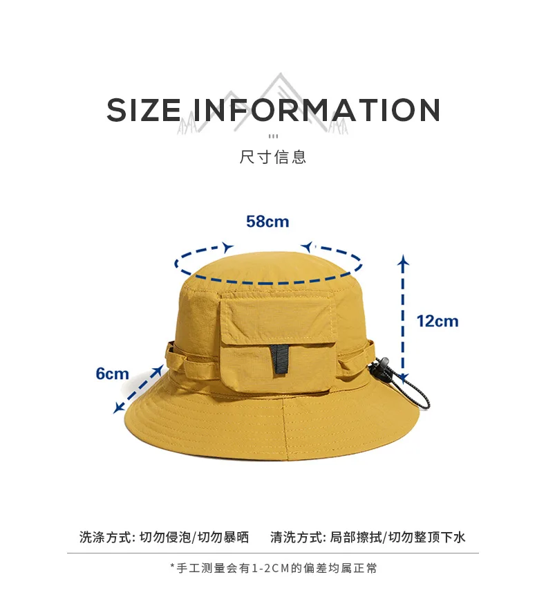 屋外ハイキングキャンプは漁師の帽子を収容することができます女性の夏の速乾性帽子釣り帽子男性の盆地帽子 Mz096