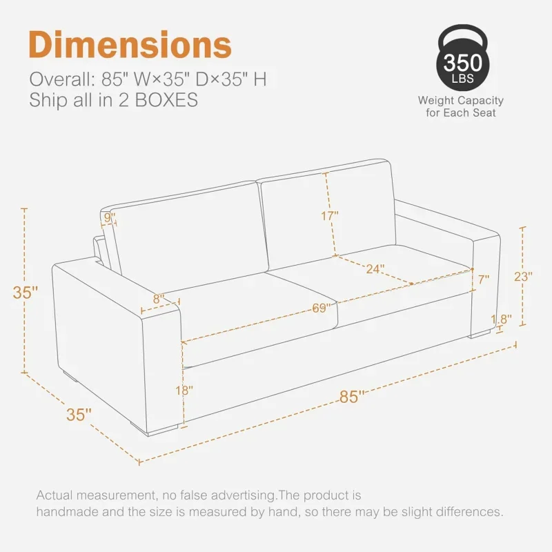 Loveseat Set of 2,Living Room Furniture Set,Oversized Faxu Leather Sofa,Upholstered 3 Seater Sofa with Deep Seats,Detachable Sof