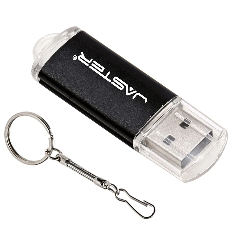 JASTER Hoge snelheid USB 2.0 Flash Drive Mini plastic pendrive 128M 4GB 16GB 32GB 64GB 128GB Met sleutelhanger Memory stick Pen Drive