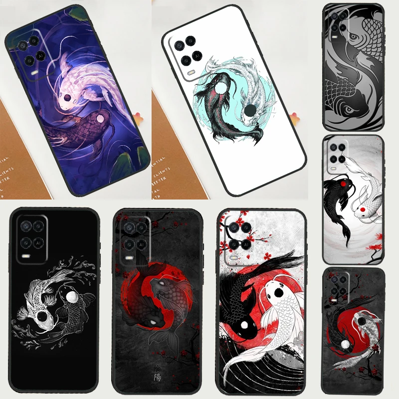 Koi Fish Yin Yang Art For OPPO Find X5 X3 Pro A53S A5 A9 A31 A53 A1K A15 A52 A72 A83 A91 A93 A54 A74 A94 Case