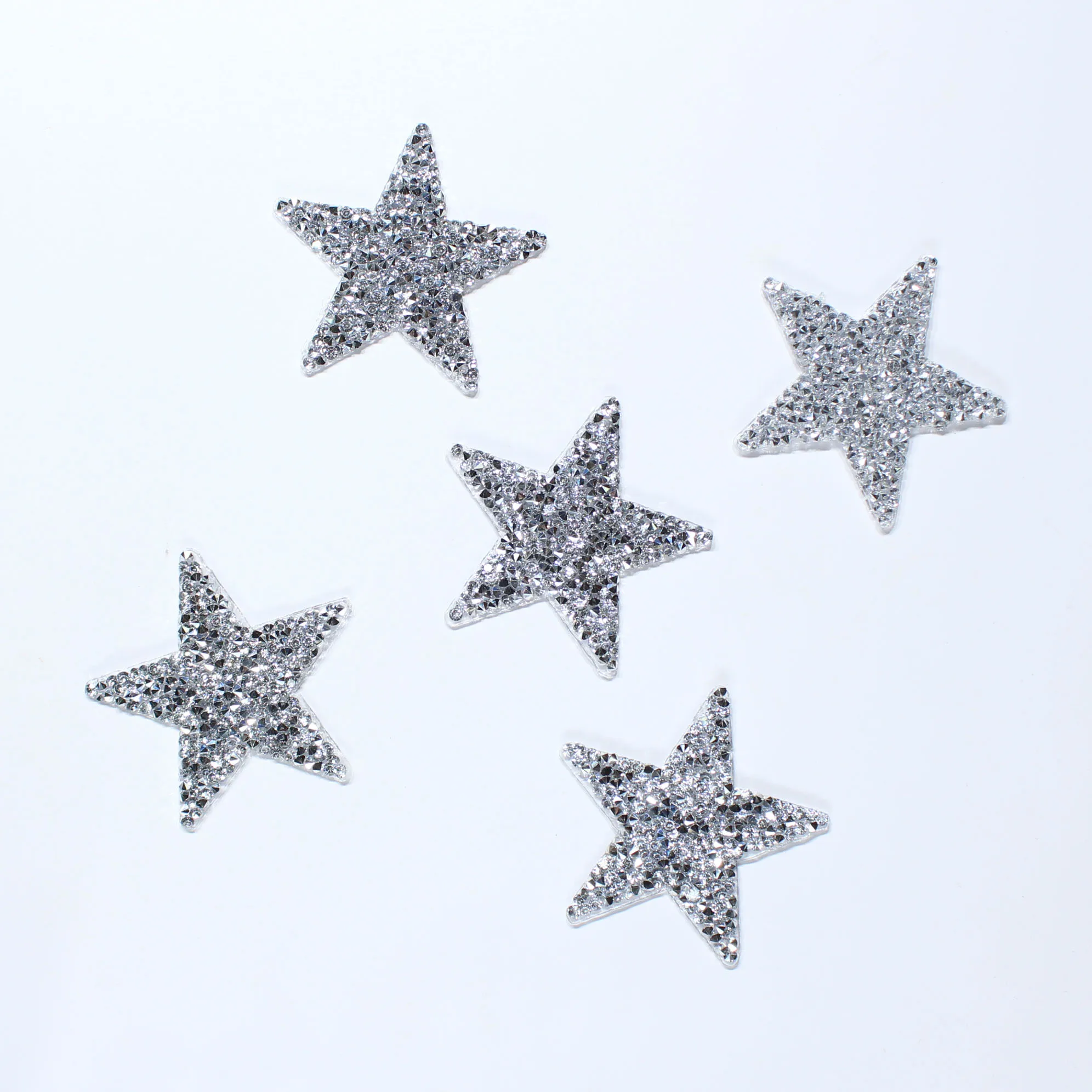 

5Pieces Star Iron on Patches Iron on Adhesive Star Patches Iron on Star Glitter Rhinestone Clothing Repair Decoration