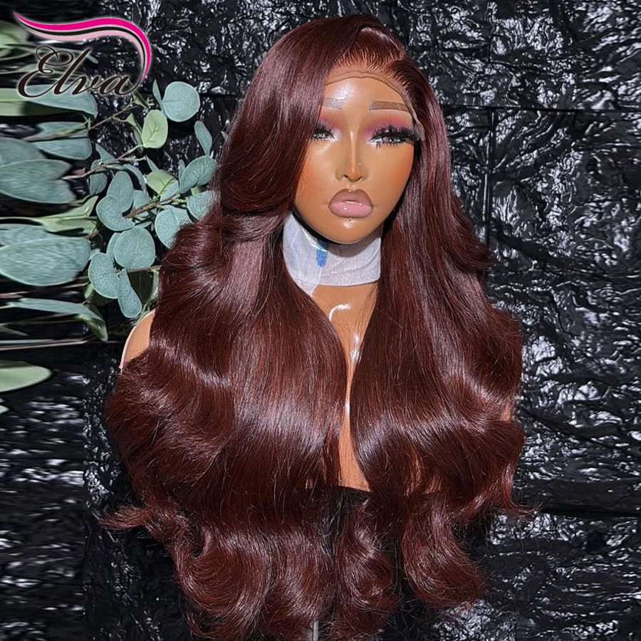 250% الكثافة ارتداء والذهاب غلويليس شعر مستعار 99j بورجوندي أومبير الملونة 13X6/13X4 الجسم موجة شفافة HD الدانتيل أمامي خصلات الشعر المستعار الإنسان