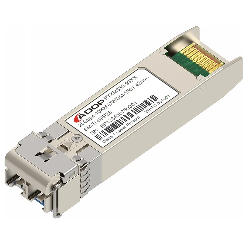 ADOP for Cisco C17 DWDM-SFP25G-63.86 Compatible 25G DWDM SFP28 100GHz 1563.86nm 10km DOM Duplex LC SMF Optical Transceiver