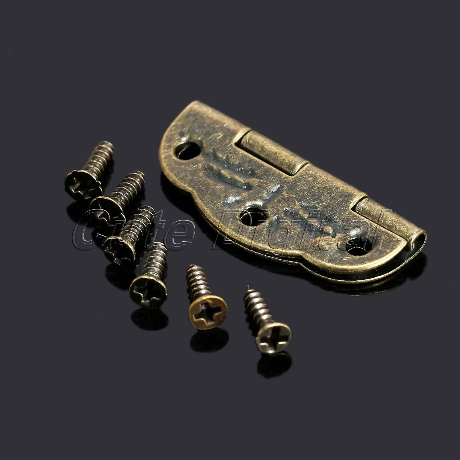 Ensemble Quincaillerie Vintage 8 Pièces – Charnières Et Plaques D'Angle USA