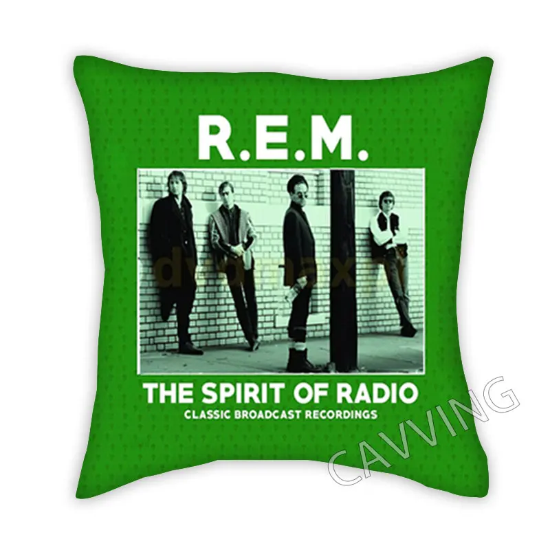 R.E.M. Band  3D Printed Polyester Decorative Pillowcases Throw Pillow Cover Square Zipper Cases Fans Gifts Home Decor