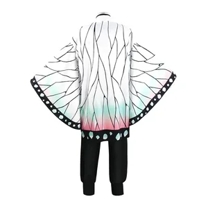 Kochou Shinobu Cosplay Kostüm, Anime, Shinobu, hatta kadınlar için Harori, cadılar Bayramı Kleding 8 en çok satan, bir peruk ve shinobu - №4